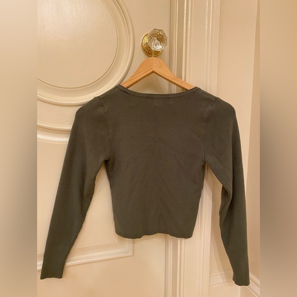 Green Button Up Cardigan - Picture 3 of 3